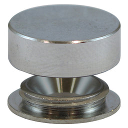 TIMCO Threaded Screw Caps Solid Brass Satin Chrome - 12mm (4pcs)