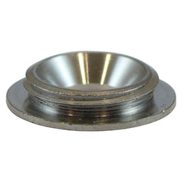 TIMCO Threaded Screw Caps Solid Brass Satin Chrome - 12mm (4pcs)