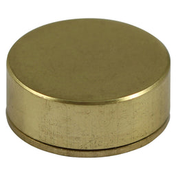 TIMCO Threaded Screw Caps Solid Brass Satin Brass - 14mm (4pcs)