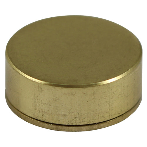 TIMCO Threaded Screw Caps Solid Brass Satin Brass - 14mm (4pcs)