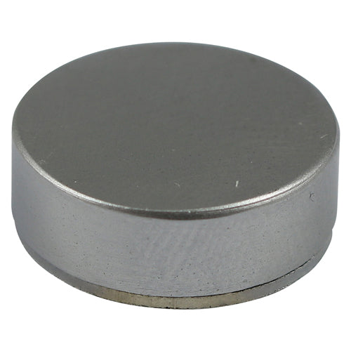 TIMCO Threaded Screw Caps Solid Brass Satin Chrome - 16mm (4pcs)