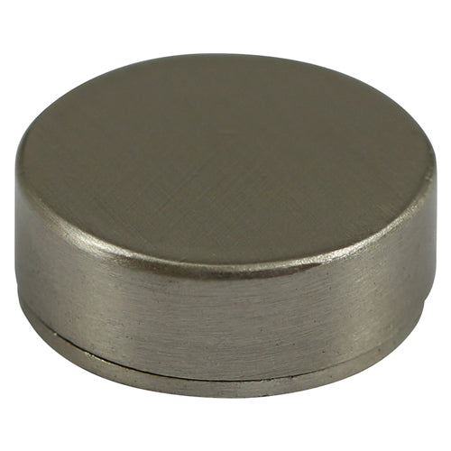 TIMCO Threaded Screw Caps Solid Brass Satin Nickel - 18mm (4pcs)