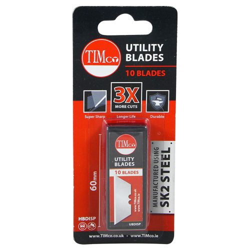 TIMCO Utility Knife Blade - 60 x 19 x 0.6 (10pcs)