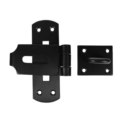 TIMCO Heavy Duty Vertical Pattern Hasp & Staple Bolt On Black - 6