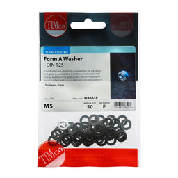 TIMCO Form A Washers DIN125-A A2 Stainless Steel - M5 (50pcs)