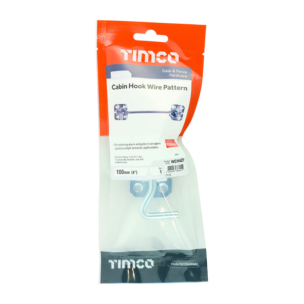 TIMCO Cabin Hooks Wire Pattern Zinc - 4