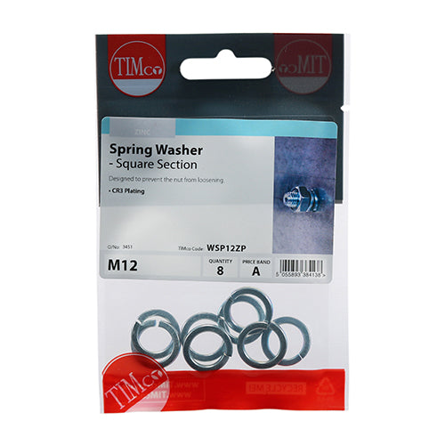 TIMCO Spring Washers DIM7980 Silver - M12 (8pcs)